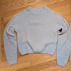 Cozy Light Lavender Cropped Knit Sweater - Women's Small